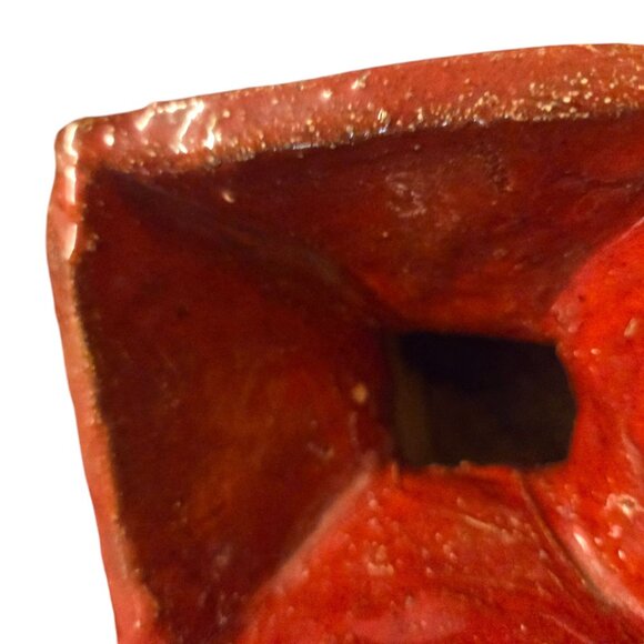 Golden Tongue Abstract Sculpture Handcrafted Vase Vessel OOAK Modern Art - Picture 15 of 16